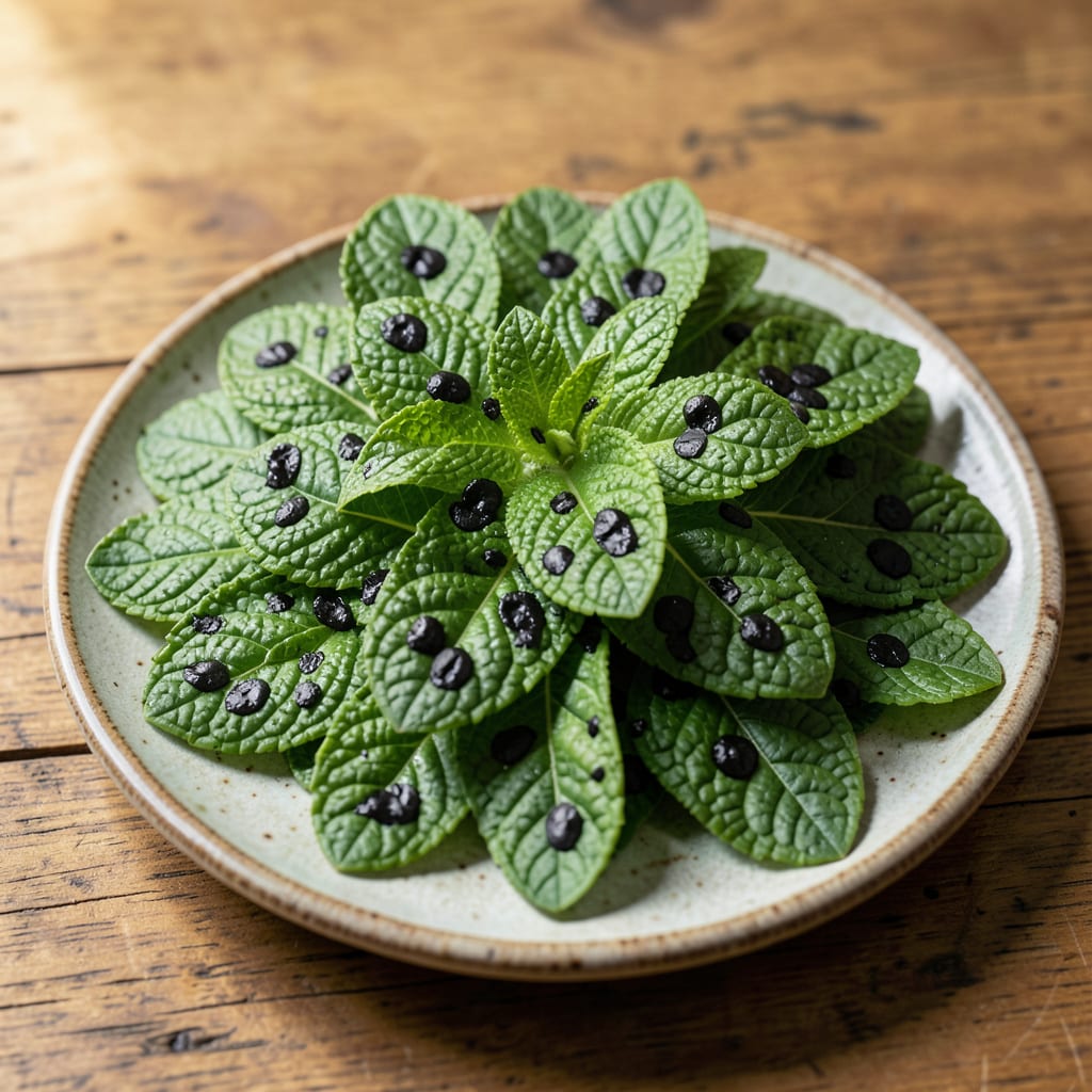 Black Spots on Spearmint Leaves: Fungal Infections or Pest Damage Identification detailed visual guide