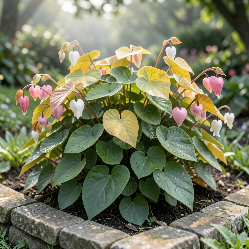 Complete bleeding heart leaves turning yellow overview image
