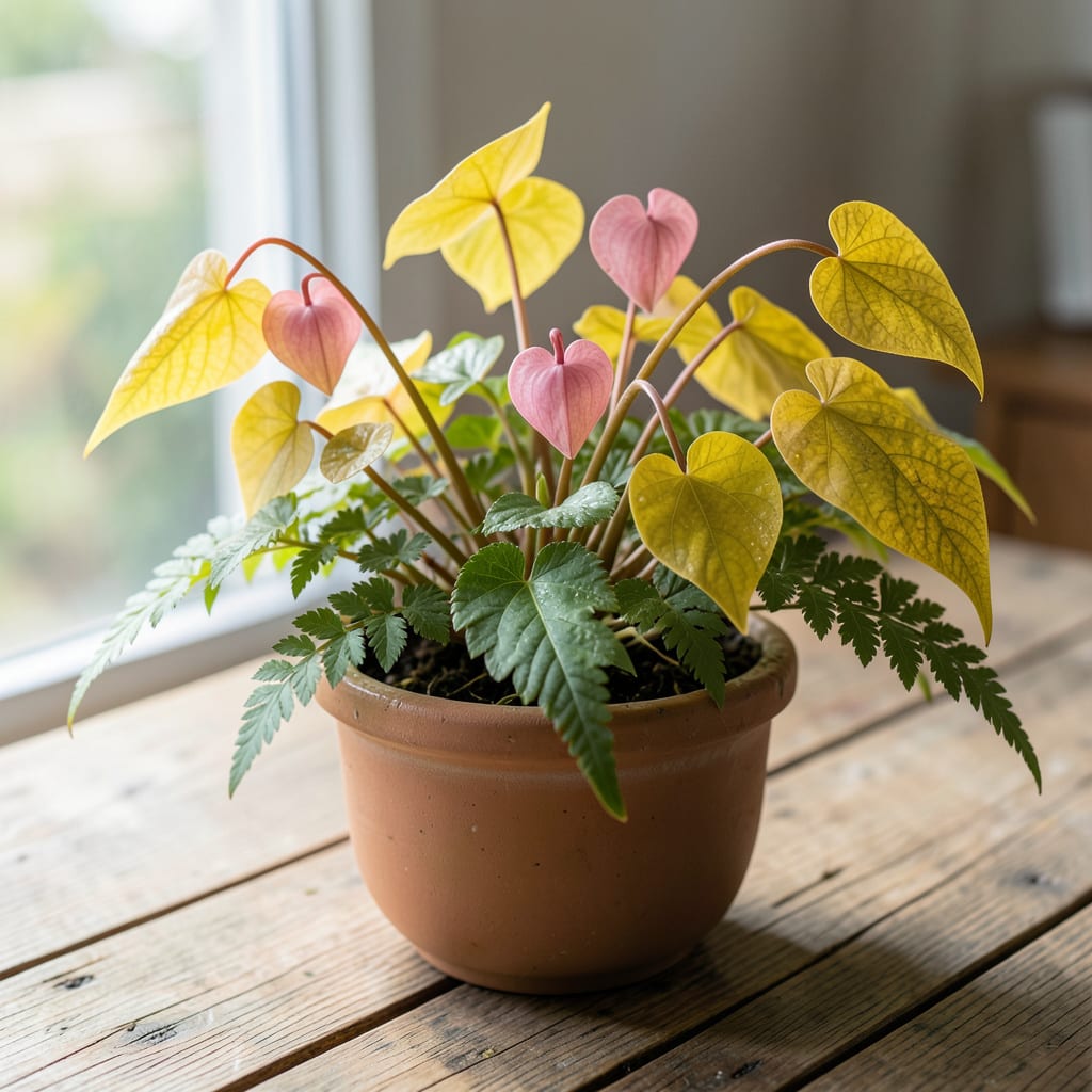 Bleeding Heart Plant Yellow Leaves: Nutrient Deficiency and Immediate Fixes example with annotations