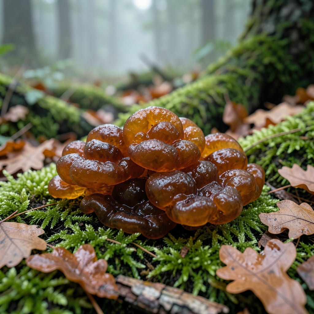 Visual representation of Brown Jelly Fungus on Ground: Identification and Removal Methods