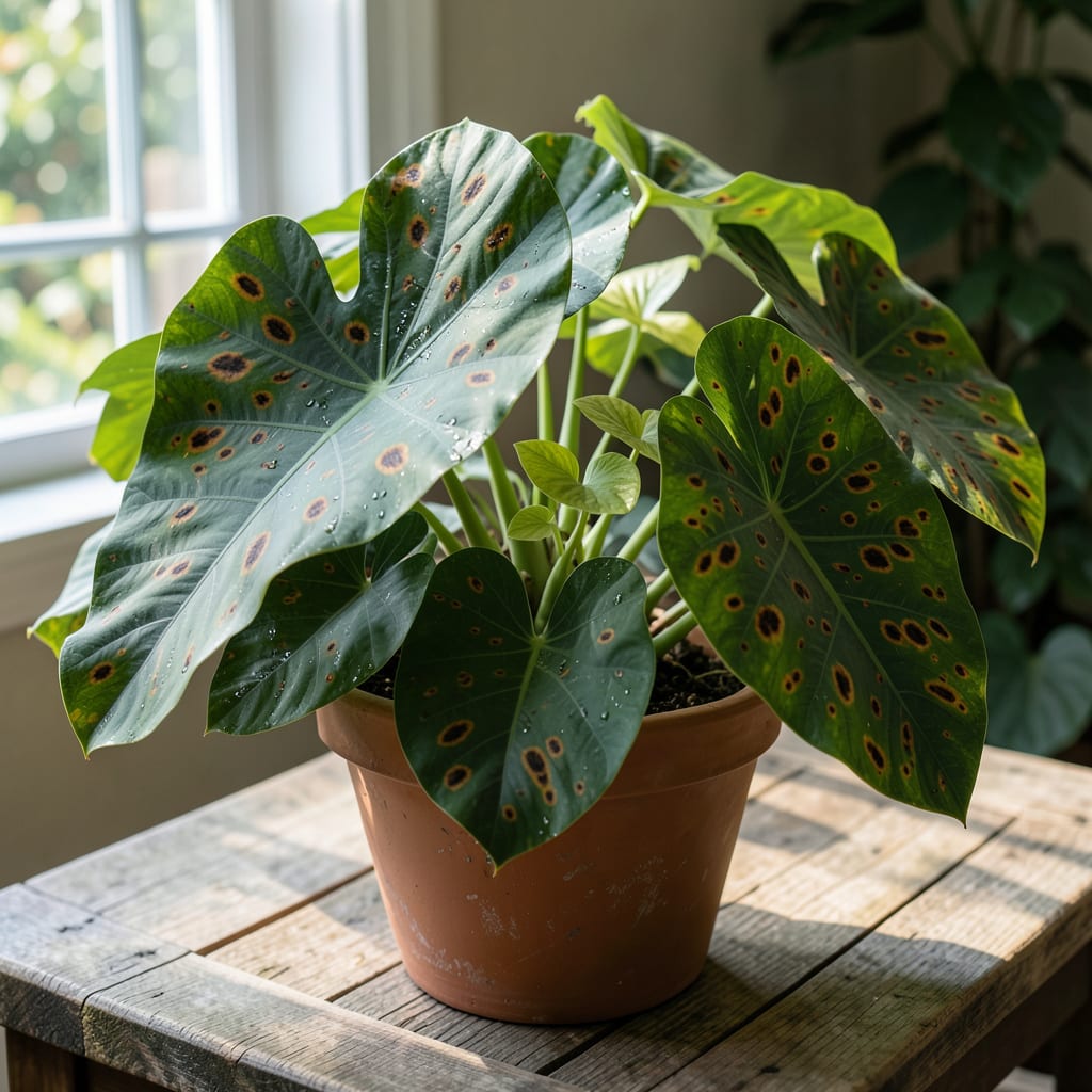 Visual representation of Brown Spots On Elephant Ears Plants: Prevention And Cure Methods