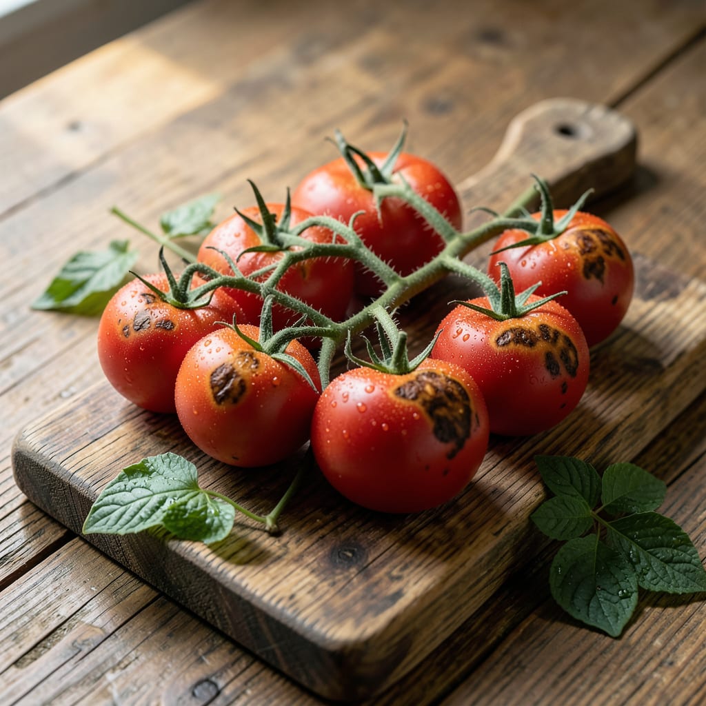 Brown Spots On Tomato Stems: Fungal Threat To Your Harvest detailed visual guide