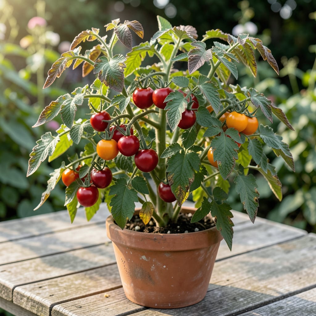 Brown Tips on Tomato Leaves: Nutrient Imbalance and Environmental Triggers example with annotations
