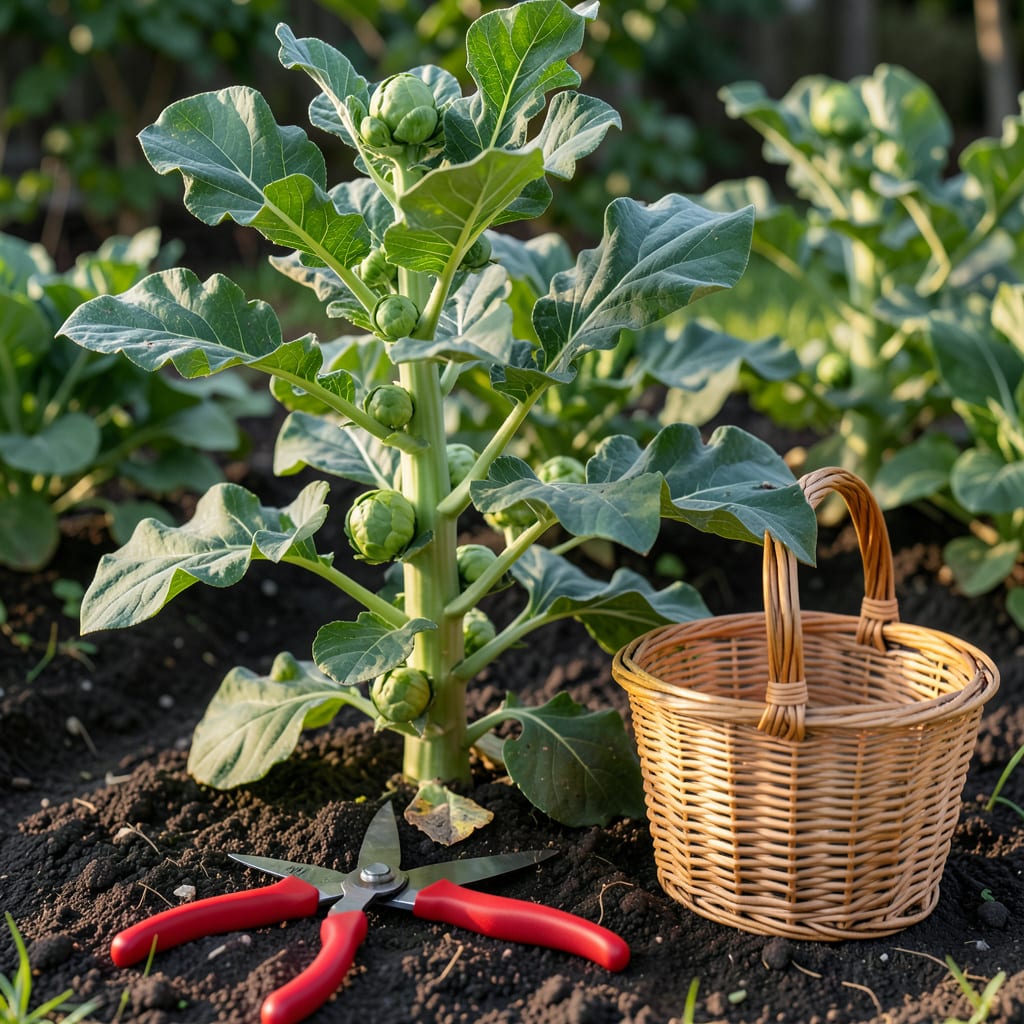 Brussel Sprouts Harvest Time: When to Pick for Peak Flavor example with annotations