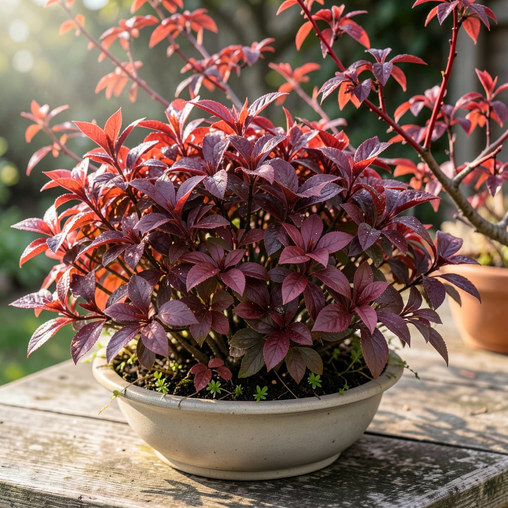 bush with red leaves in spring detailed visual guide