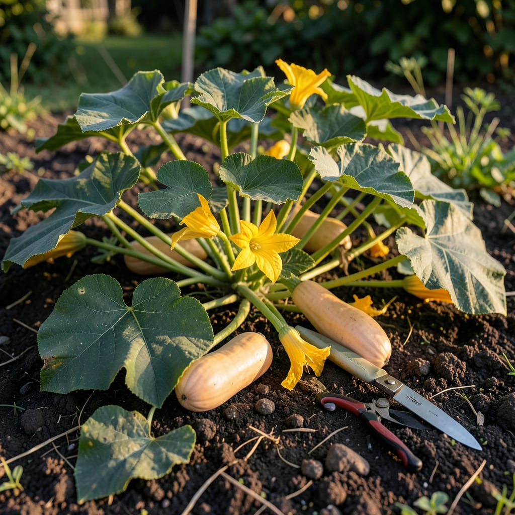 Visual representation of Butternut Squash Days to Harvest: Visual Cues for Ripe Fruit