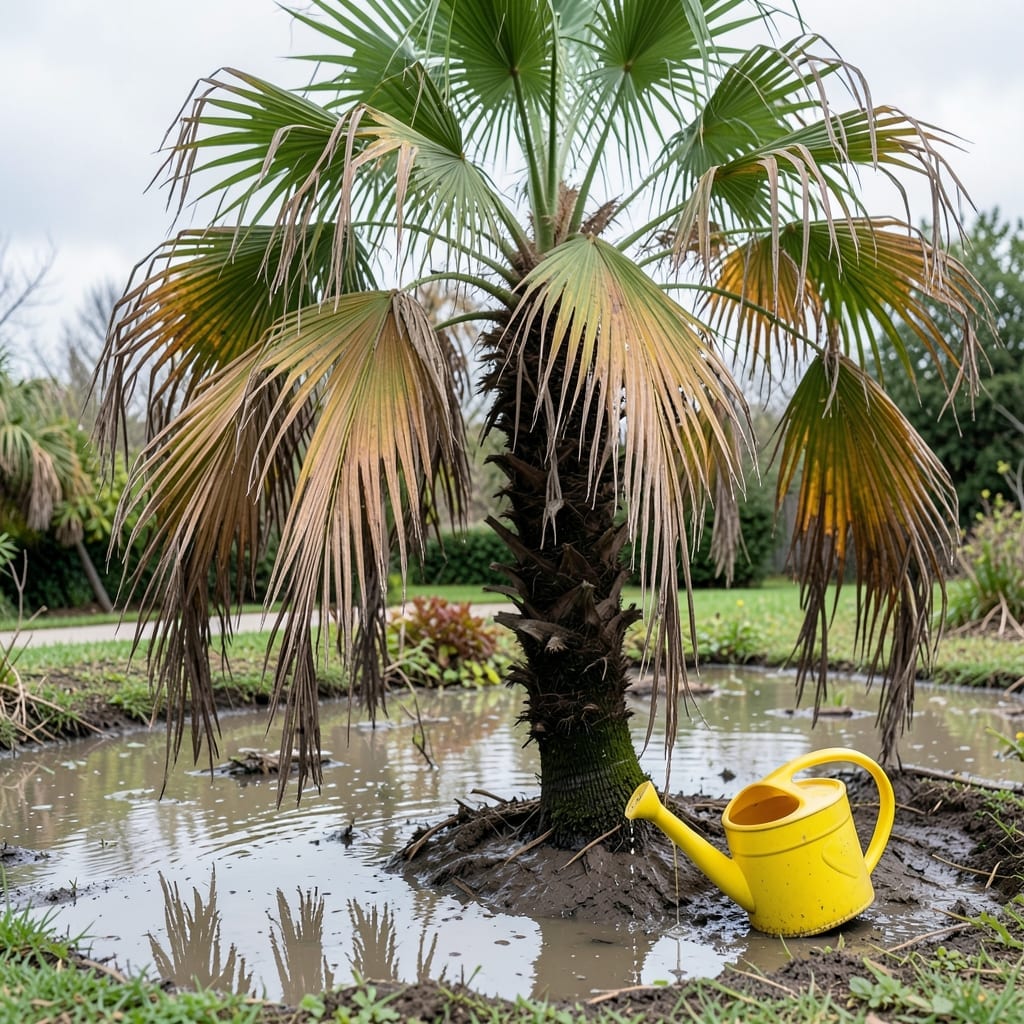Palm Tree Overwatering: Signs of Stress and Recovery Steps Palm Tree Overwatering: Signs of Stress and Recovery Steps