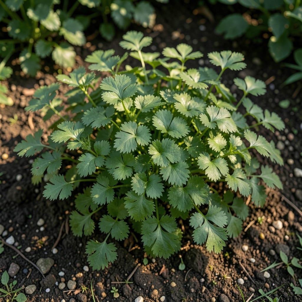 Cilantro in Cool Shadows