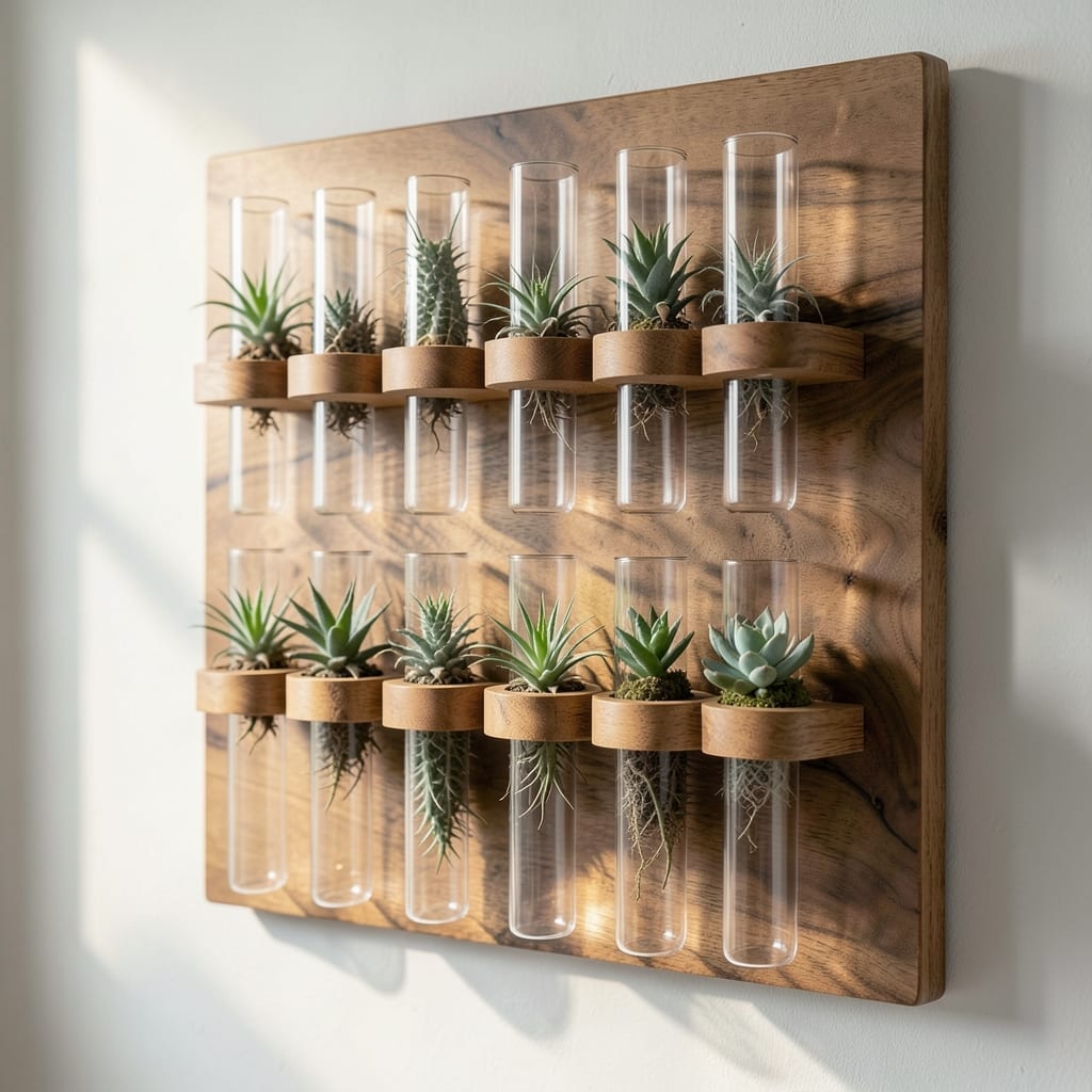 Wall-Mounted Test Tube Planters