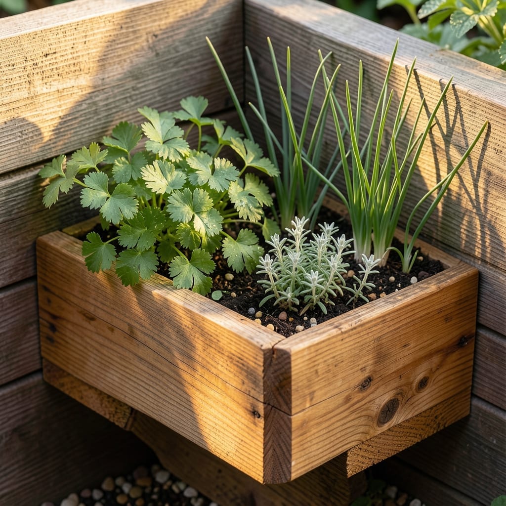 Corner L-Shaped Herb Planter