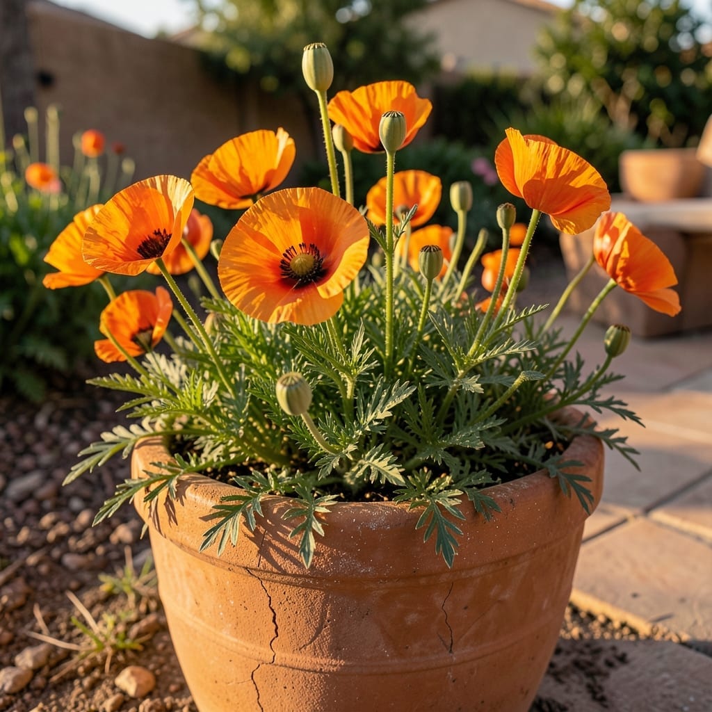 California Poppy Container Garden