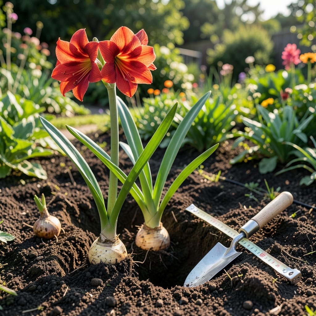 How to Plant Amaryllis Bulbs Outside: Depth for Strong Roots