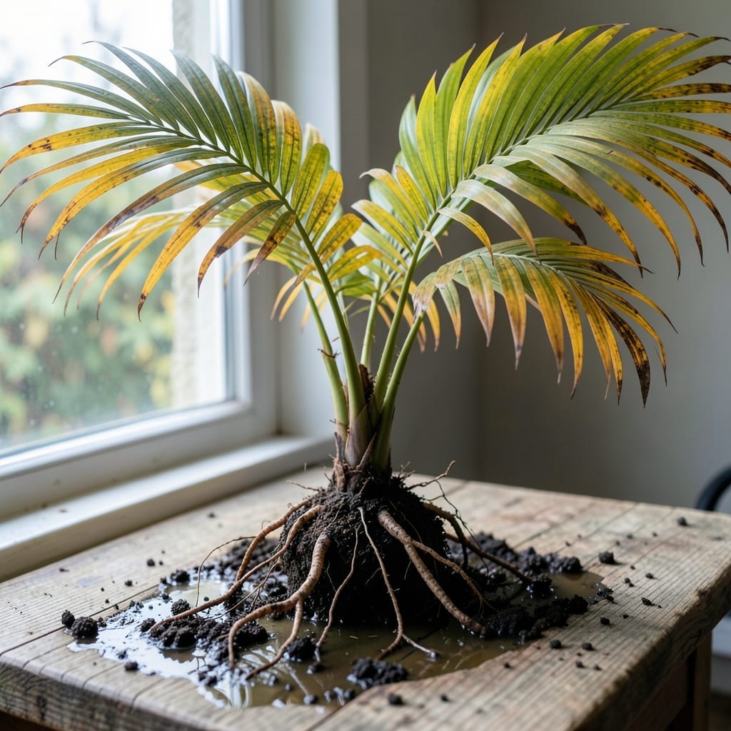 Overwatered Majesty Palm Root Rot: Visual Guide to Immediate Organic Revival Overwatered Majesty Palm Root Rot: Visual Guide to Immediate Organic Revival