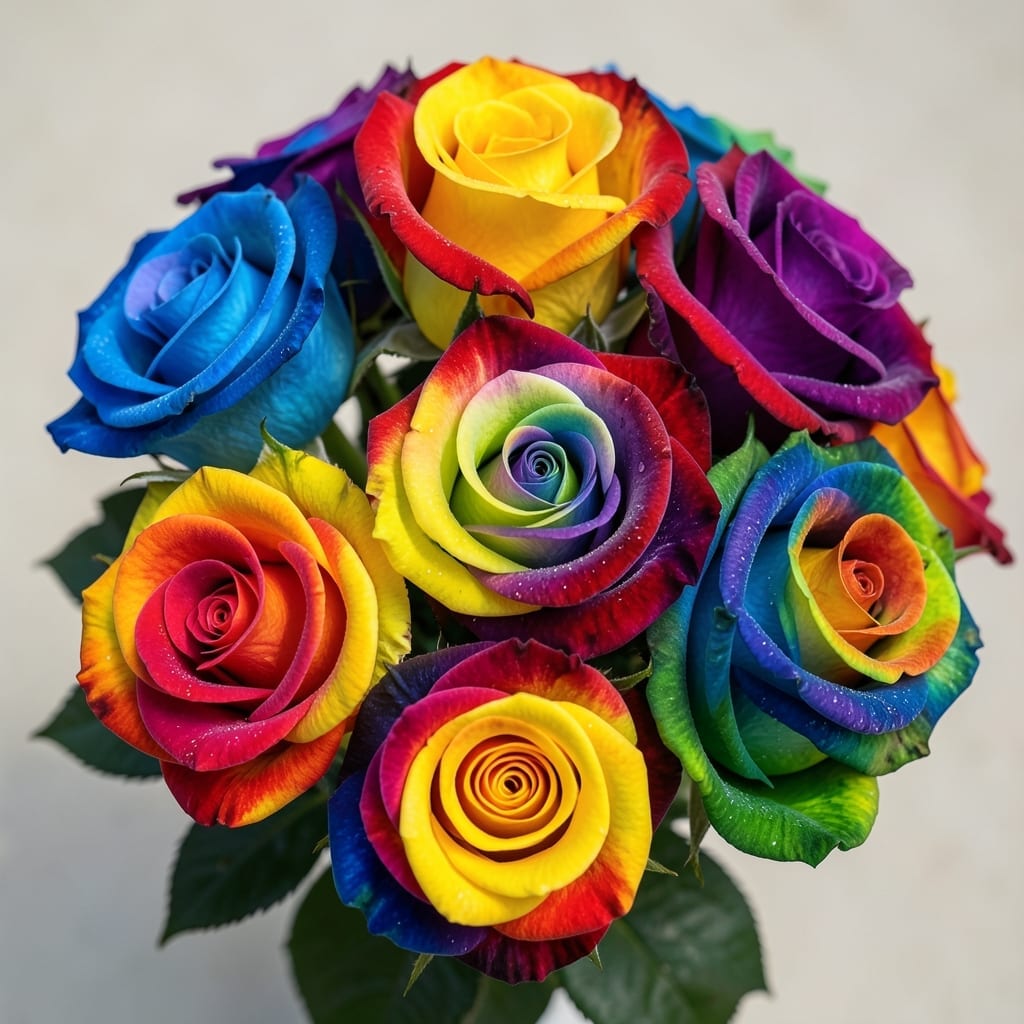 Rainbow Roses