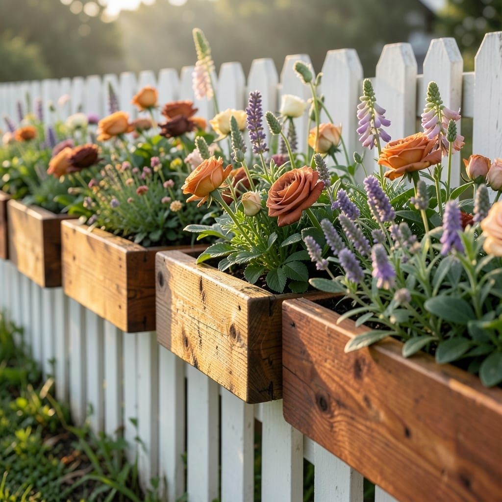 Rustic Wooden Flower Boxes