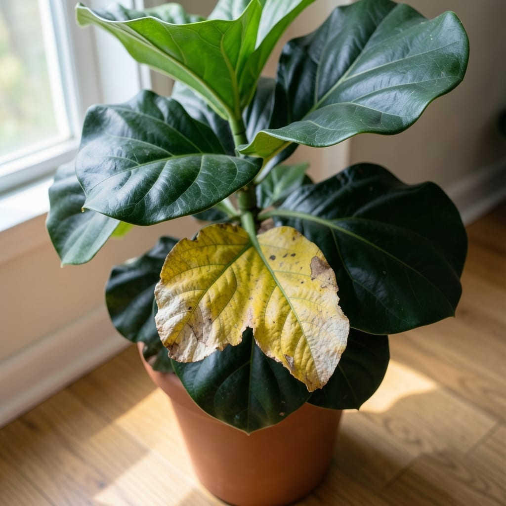 Fiddle Leaf Fig Yellow Leaf: Common Causes and Easy Revival Steps Fiddle Leaf Fig Yellow Leaf: Common Causes and Easy Revival Steps