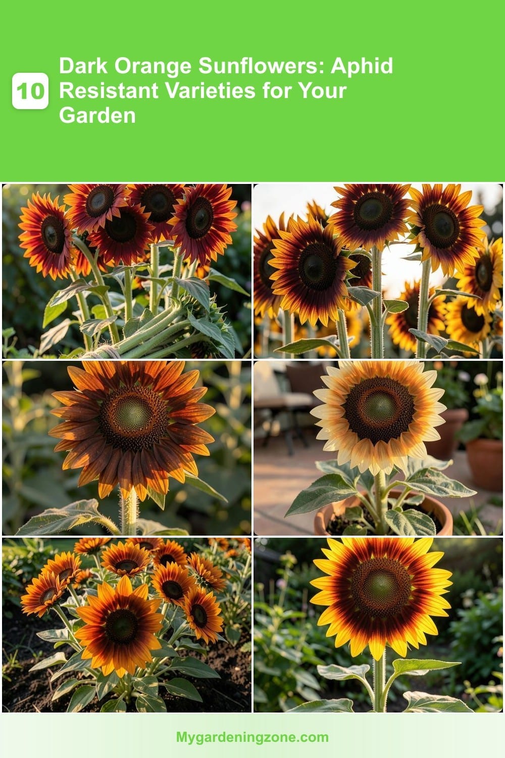 10 Dark Orange Sunflowers: Aphid Resistant Varieties for Your Garden