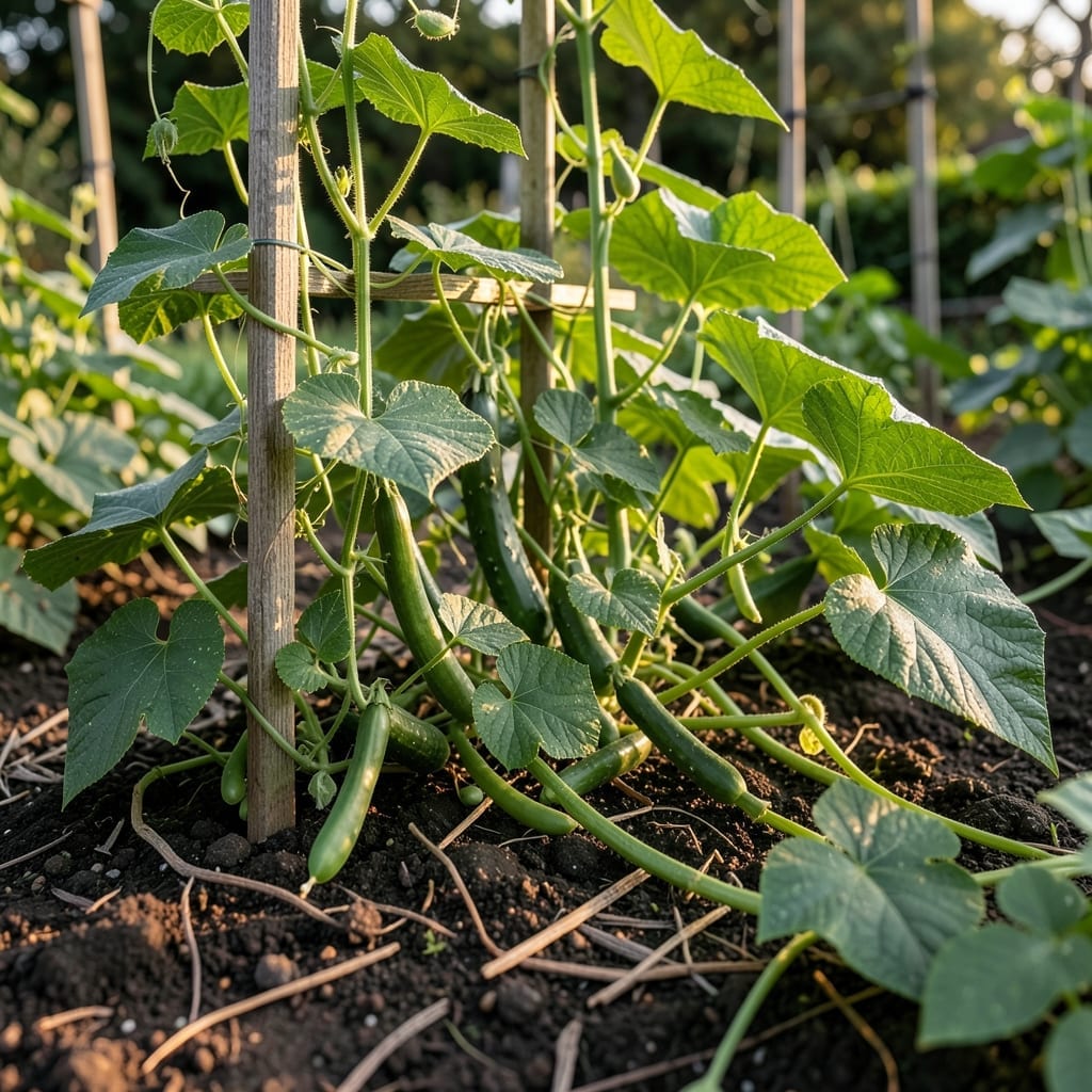 Cucumbers with Beans and Peas