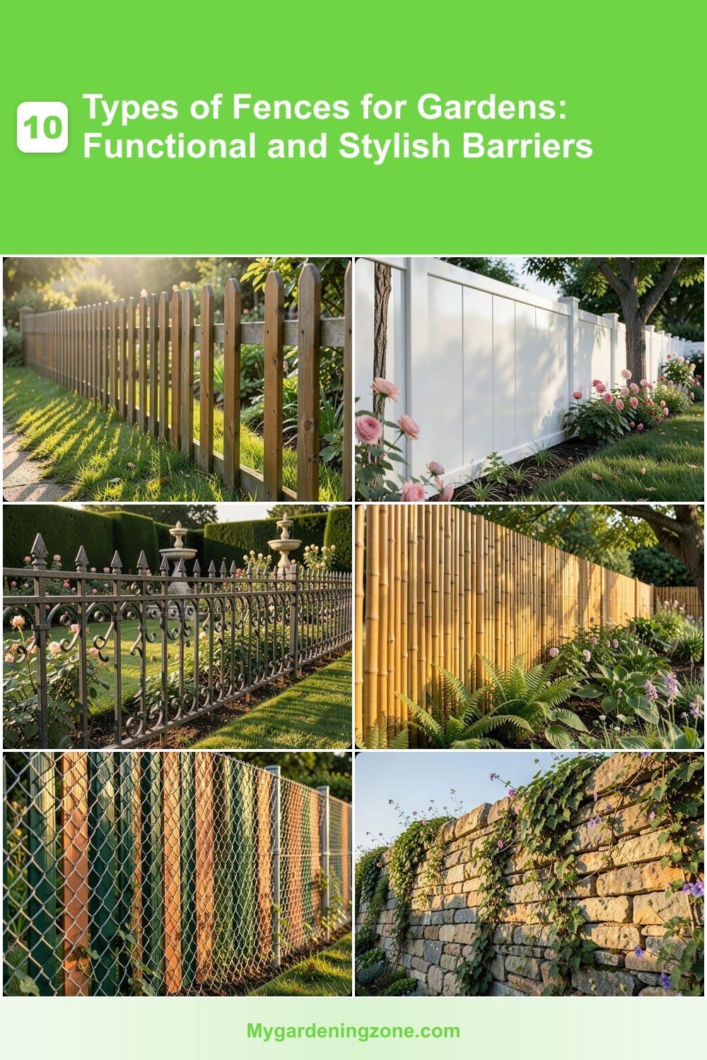 10 Types of Fences for Gardens: Functional and Stylish Barriers 10 Types of Fences for Gardens: Functional and Stylish Barriers