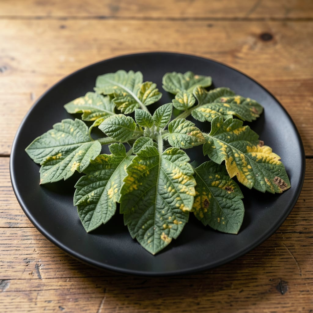 Calcium Deficiency Tomato Leaves: Yellow Spots and Blossom End Rot Signs detailed visual guide