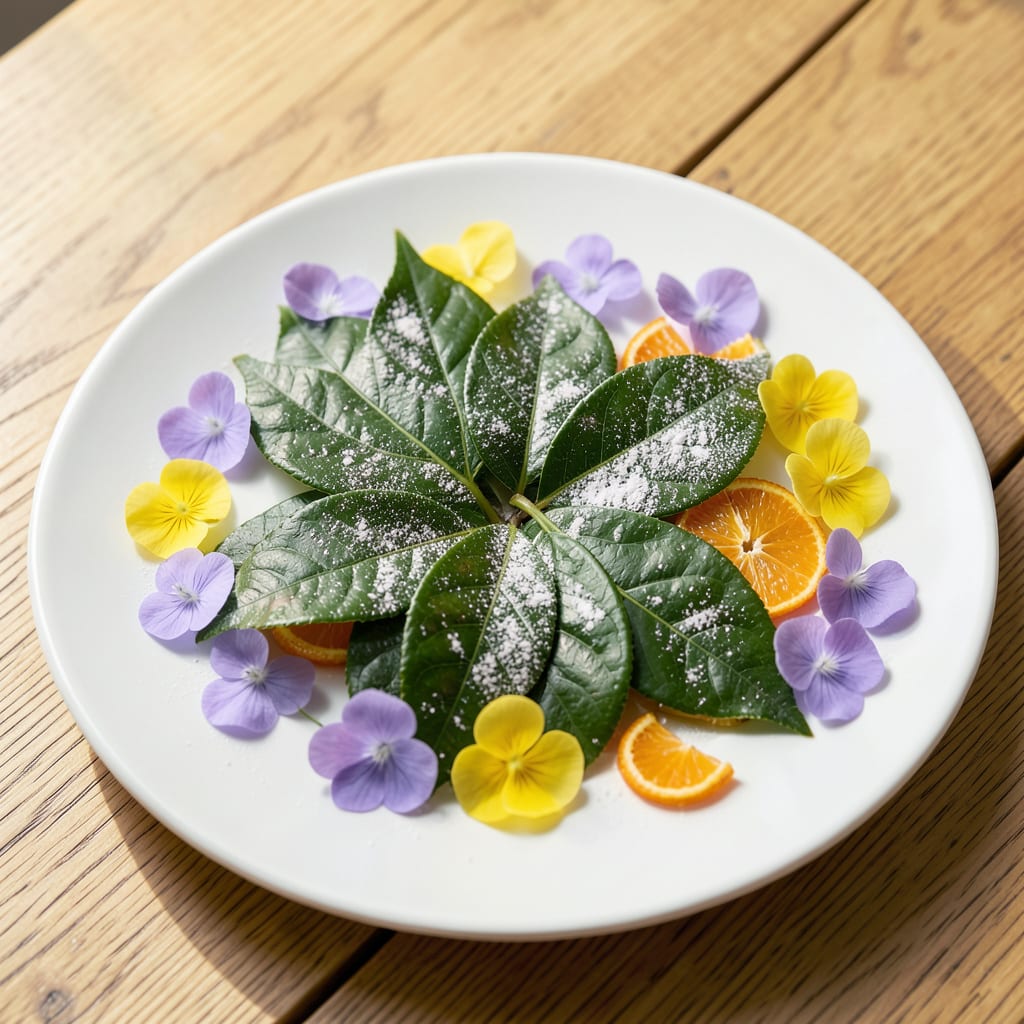 camellia leaf blight treatment example with annotations