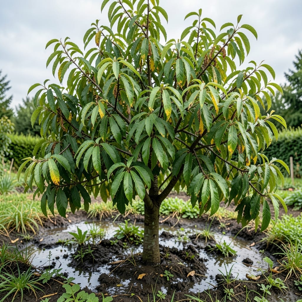 What Does An Overwatered Peach Tree Look Like: Wilting Leaves And Soggy Soil Signs What Does An Overwatered Peach Tree Look Like: Wilting Leaves And Soggy Soil Signs