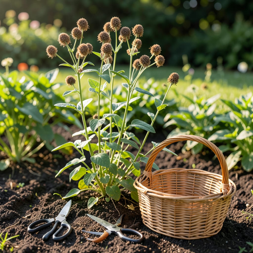 Chia Seeds Plant Harvest: Visual Cues for Maximum Yield illustration with key details