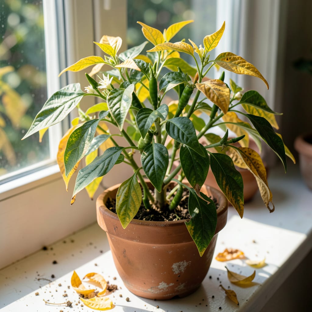 Complete Chilli Plant Leaves Turning Yellow and Falling Off: Common Causes and Effective Fixes overview image