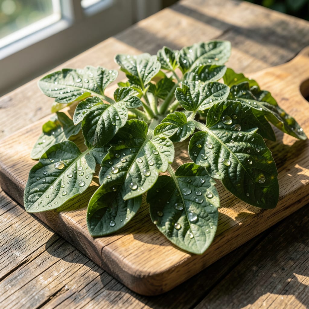 Visual representation of Clear Spots on Tomato Leaves: Identifying Causes and Organic Fixes