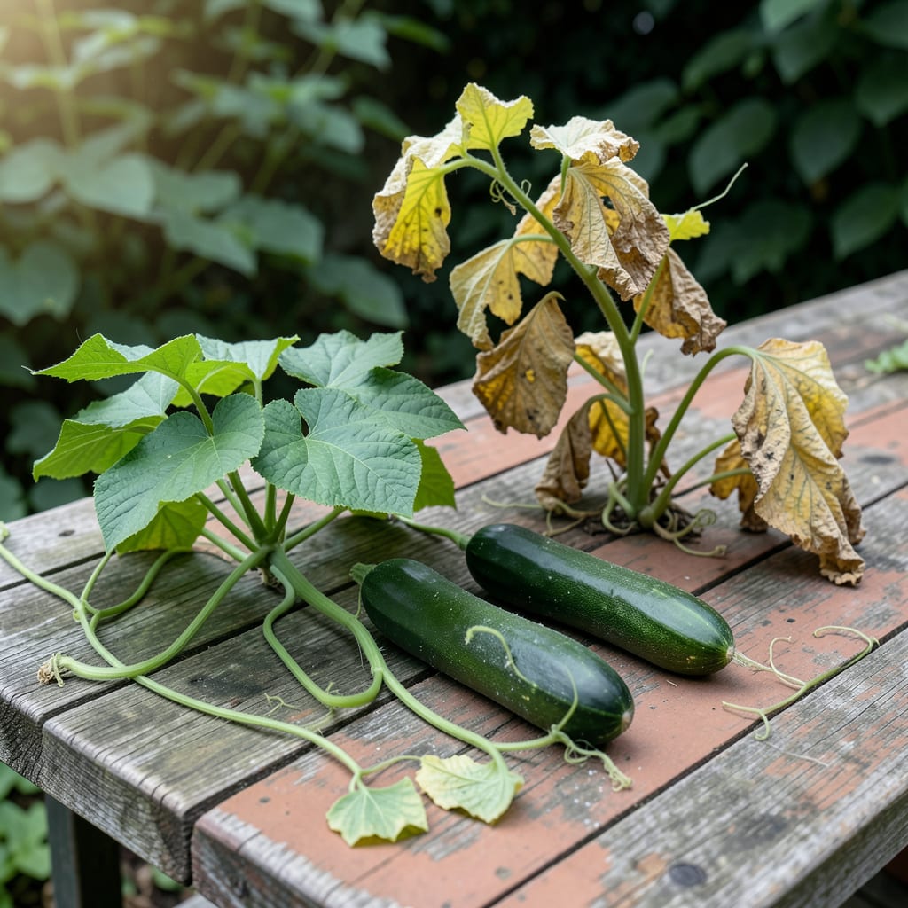 Comprehensive cucumber diseases yellowing of leaves visual reference