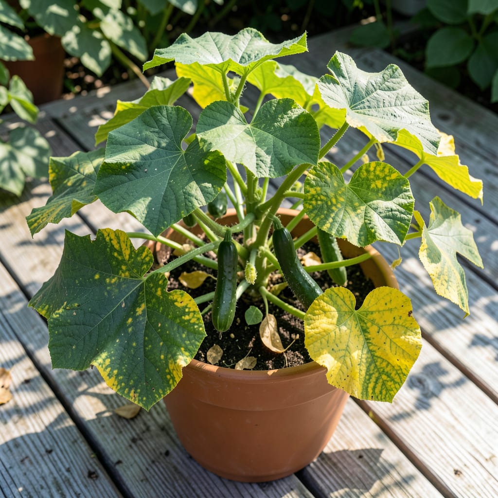 Comprehensive cucumber leaves turned yellow visual reference