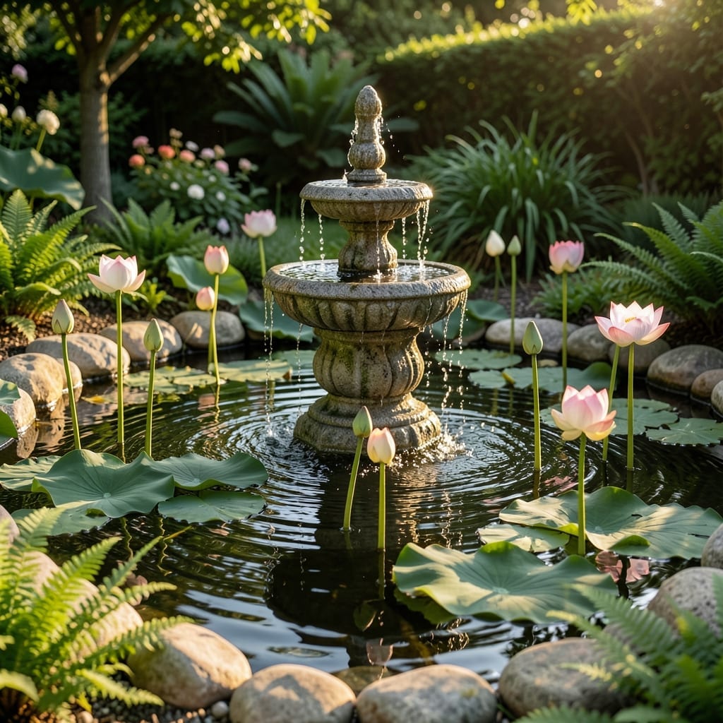 Water Feature with Aquatic Plants