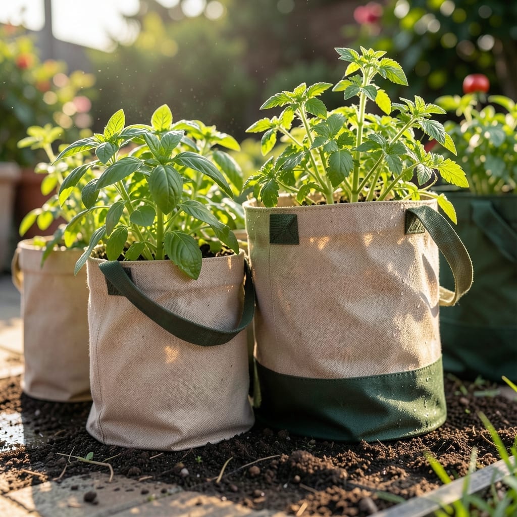 Fabric Grow Bags with Handles