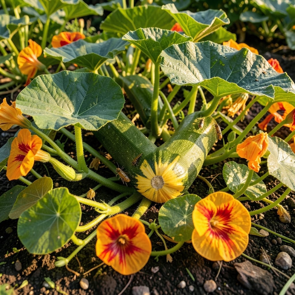 Zucchini and Nasturtium Pair