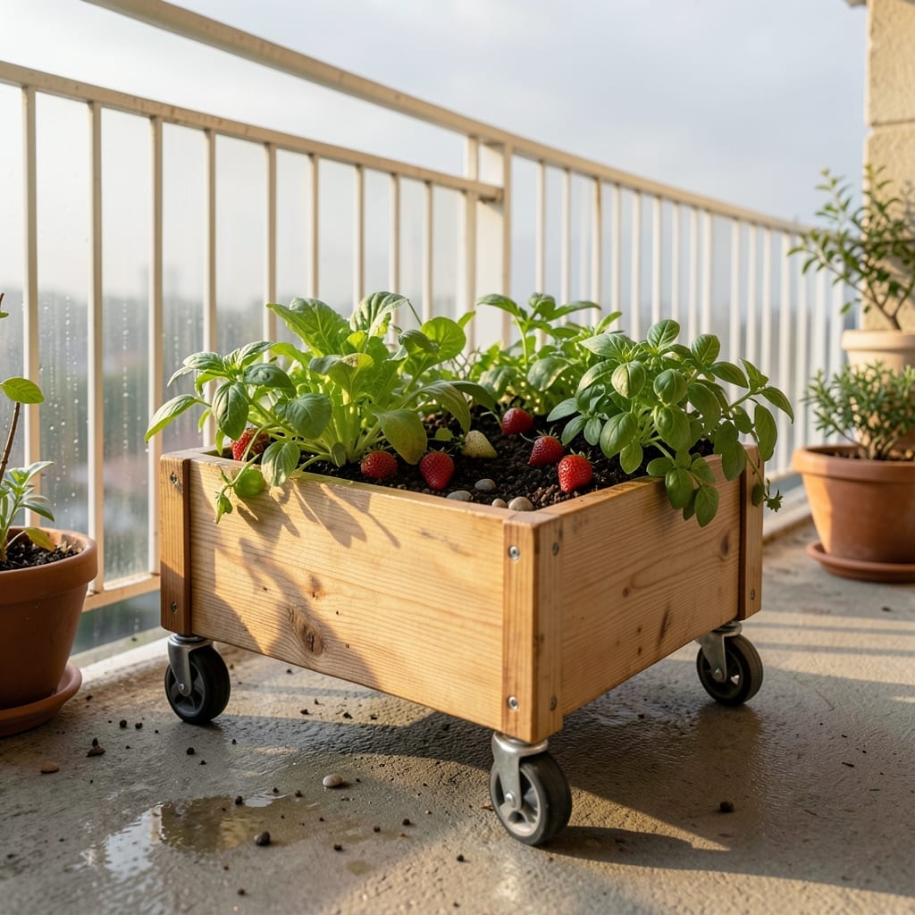 Mobile Raised Garden on Wheels