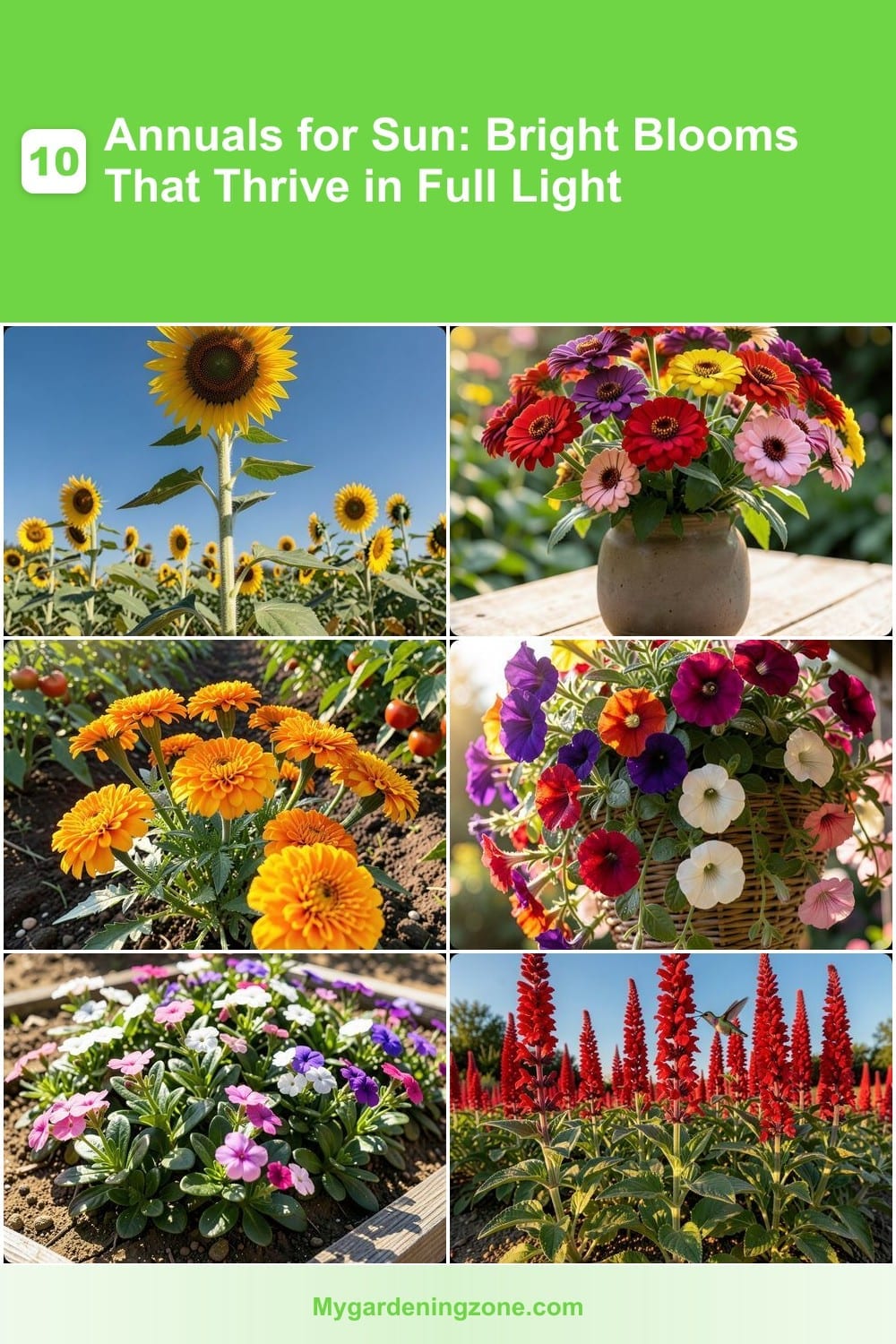 10 Annuals for Sun: Bright Blooms That Thrive in Full Light 10 Annuals for Sun: Bright Blooms That Thrive in Full Light