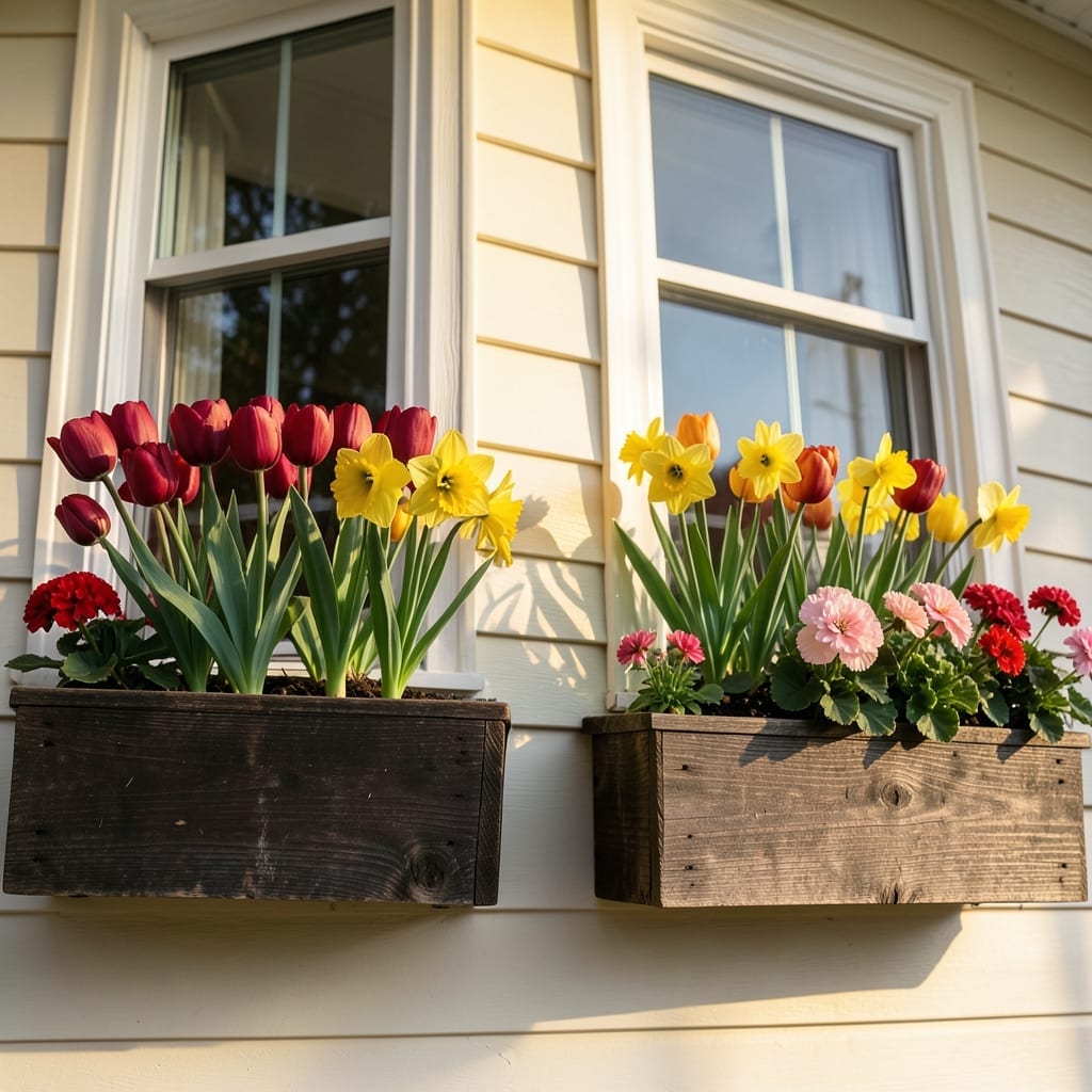 Seasonal Flower Window Boxes