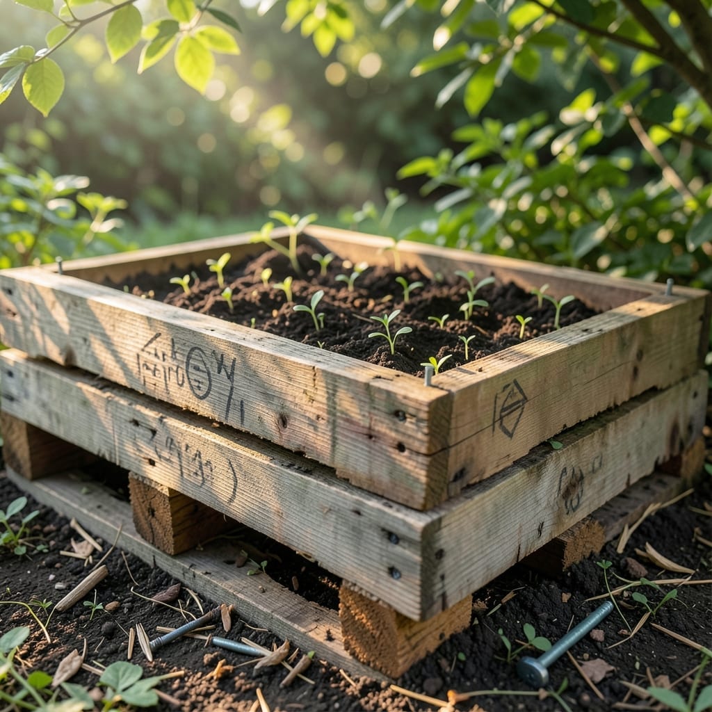 Pallet Wood Raised Bed