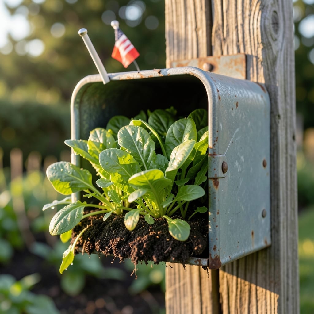 Edible Salad Greens Mailbox