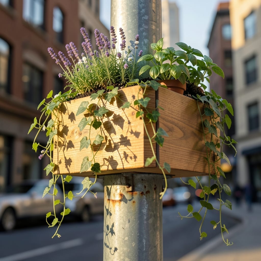 Light Pole Planter Box