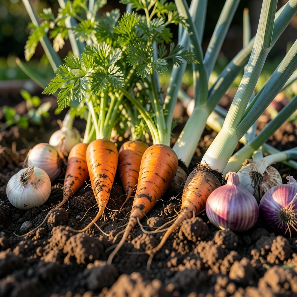 Carrots with Onions and Leeks