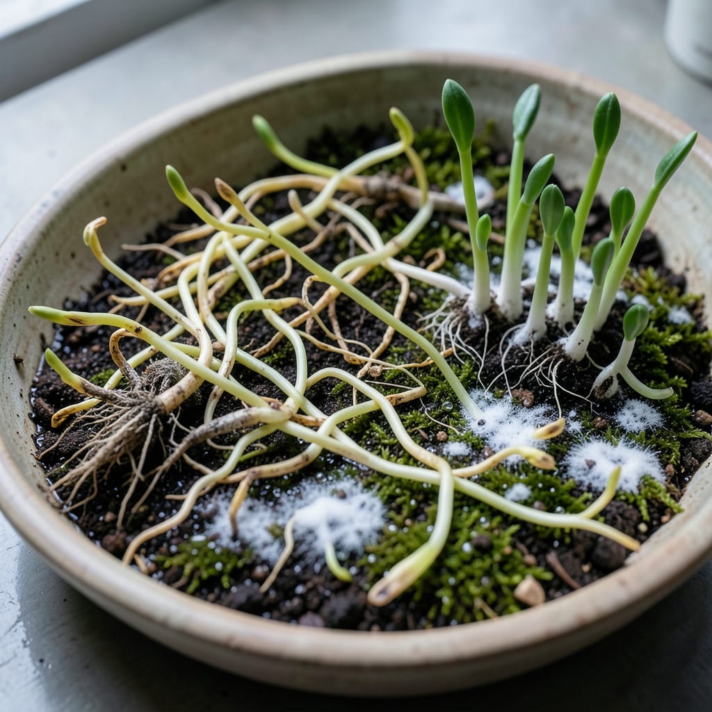 Damping Off Plant Disease: Seedling Survival Strategies for Gardeners detailed visual guide