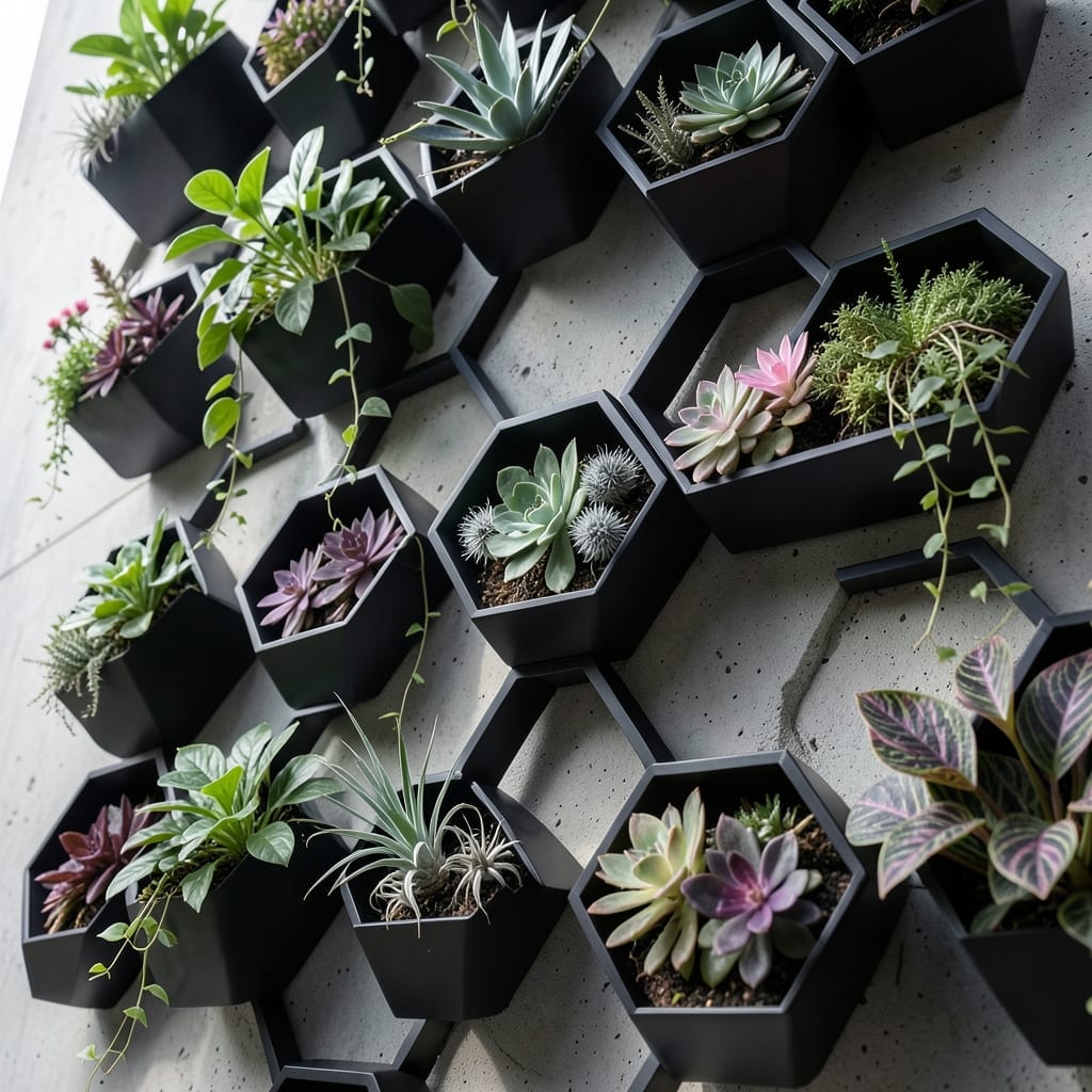 Modular Geometric Planter Boxes