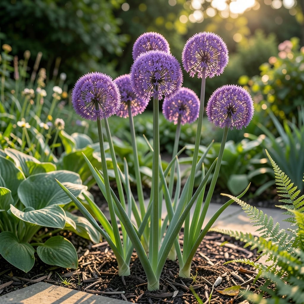 Alliums with Bold Purple Blooms