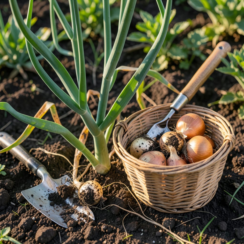 Decide It's Time to Harvest Onion Bulbs: Top Signs Your Crop Is Ready illustration with key details