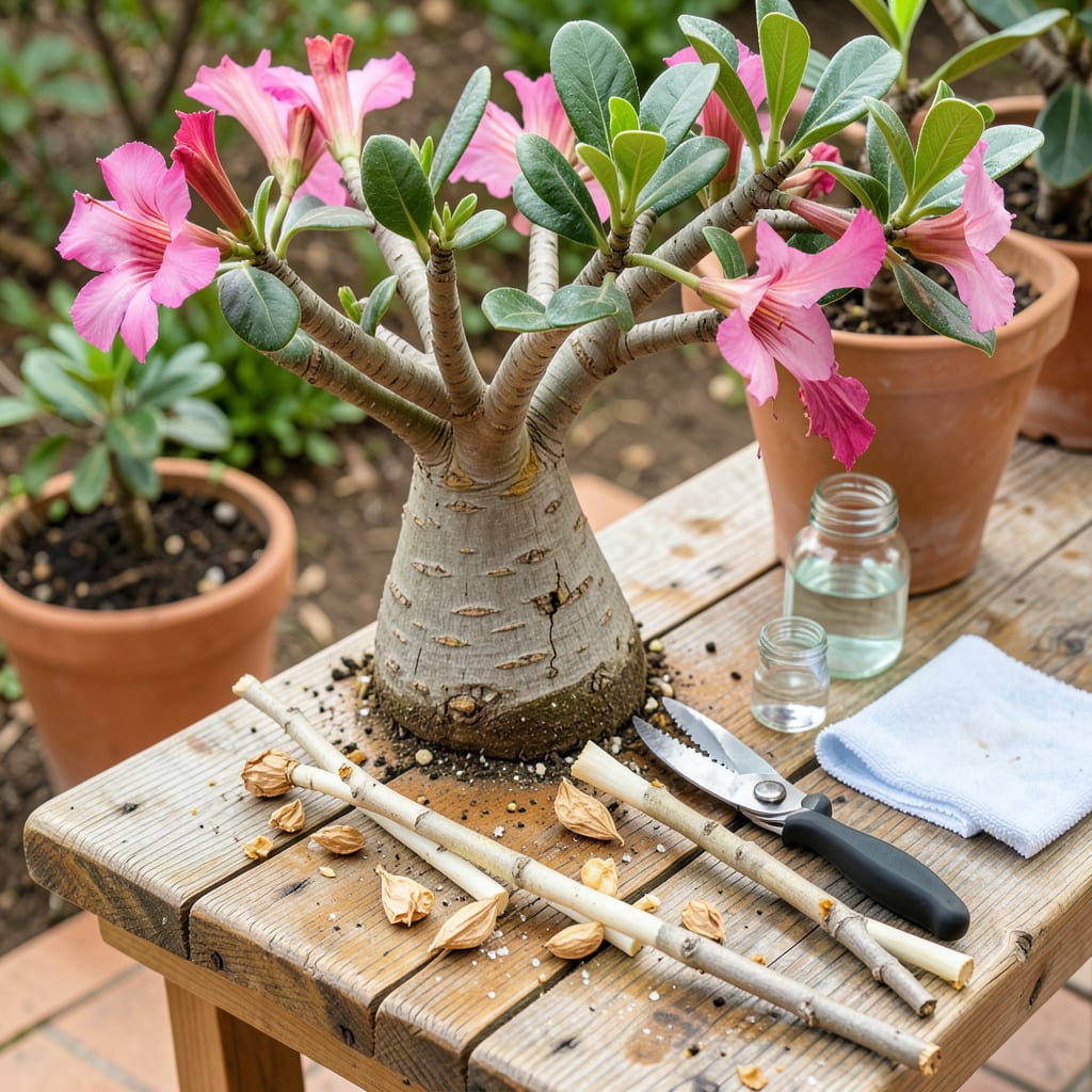 Visual representation of Desert Rose Pruning: The Key to Vibrant Blooms and Healthy Growth