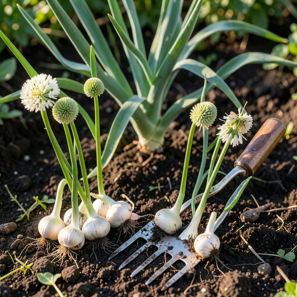 Do You Harvest Garlic Before or After It Flowers: Timing for Maximum Flavor detailed visual guide