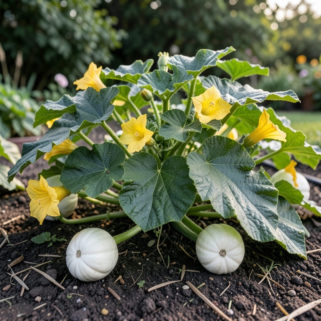 White UFO Squash: Visual Guide to Healthy Plant Cultivation White UFO Squash: Visual Guide to Healthy Plant Cultivation