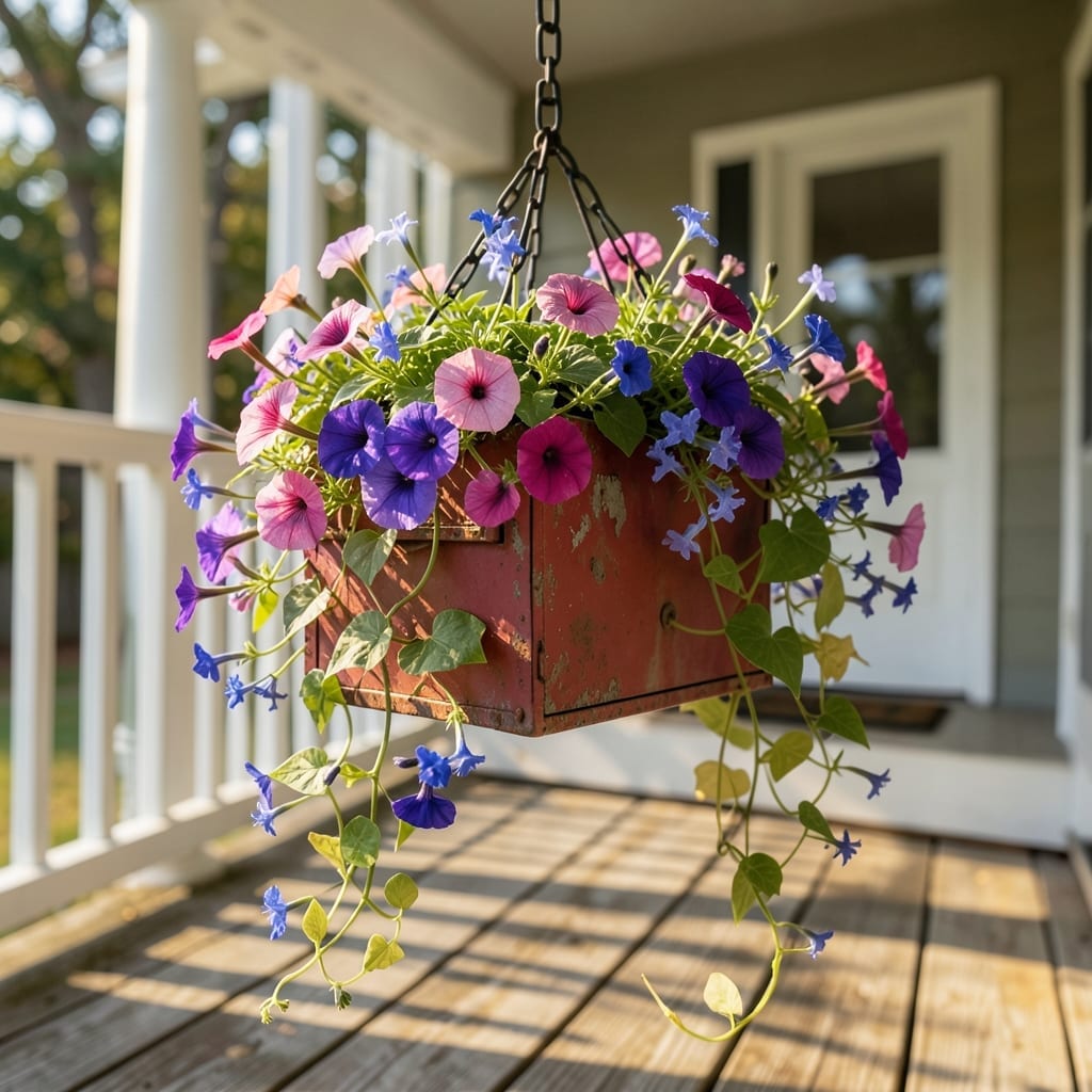 Hanging Flower Basket Mailbox