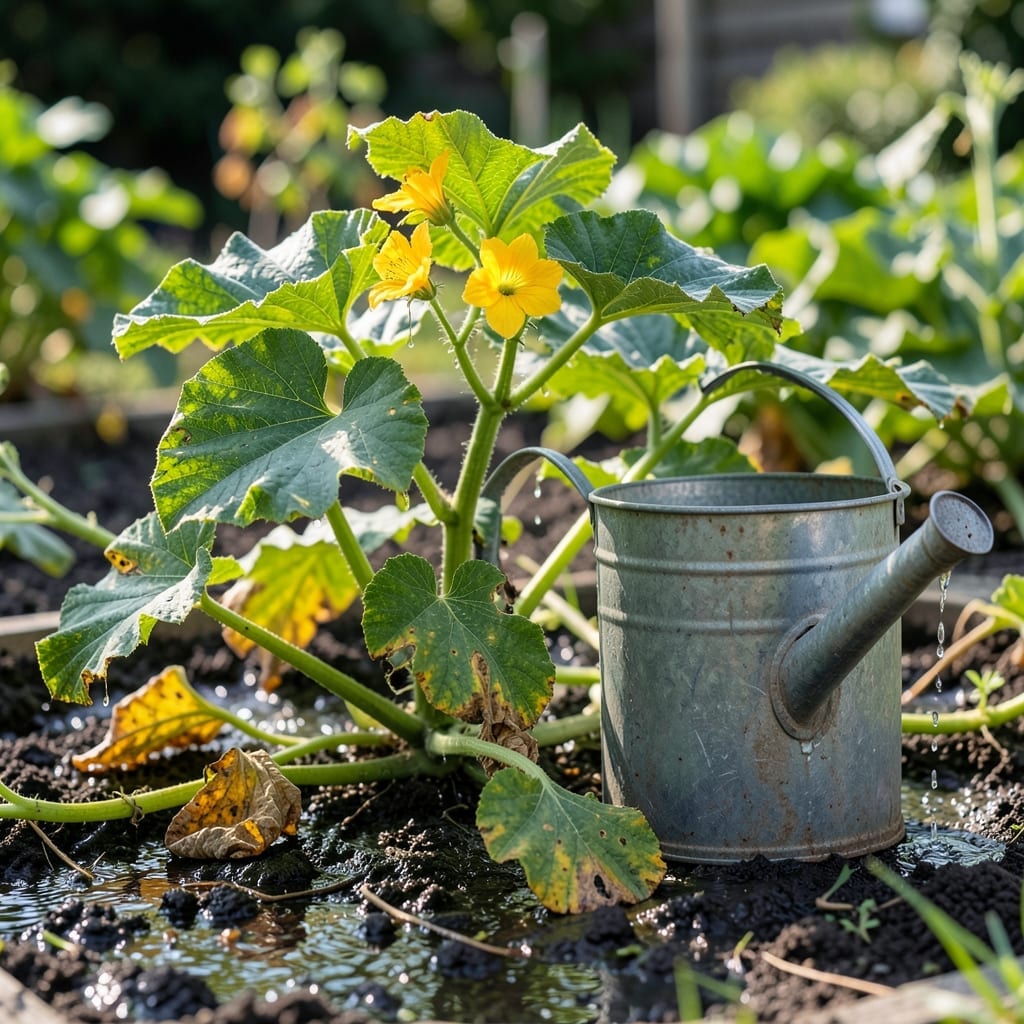 Overwatered Pumpkin Plant: Drainage Solutions and Leaf Recovery Overwatered Pumpkin Plant: Drainage Solutions and Leaf Recovery